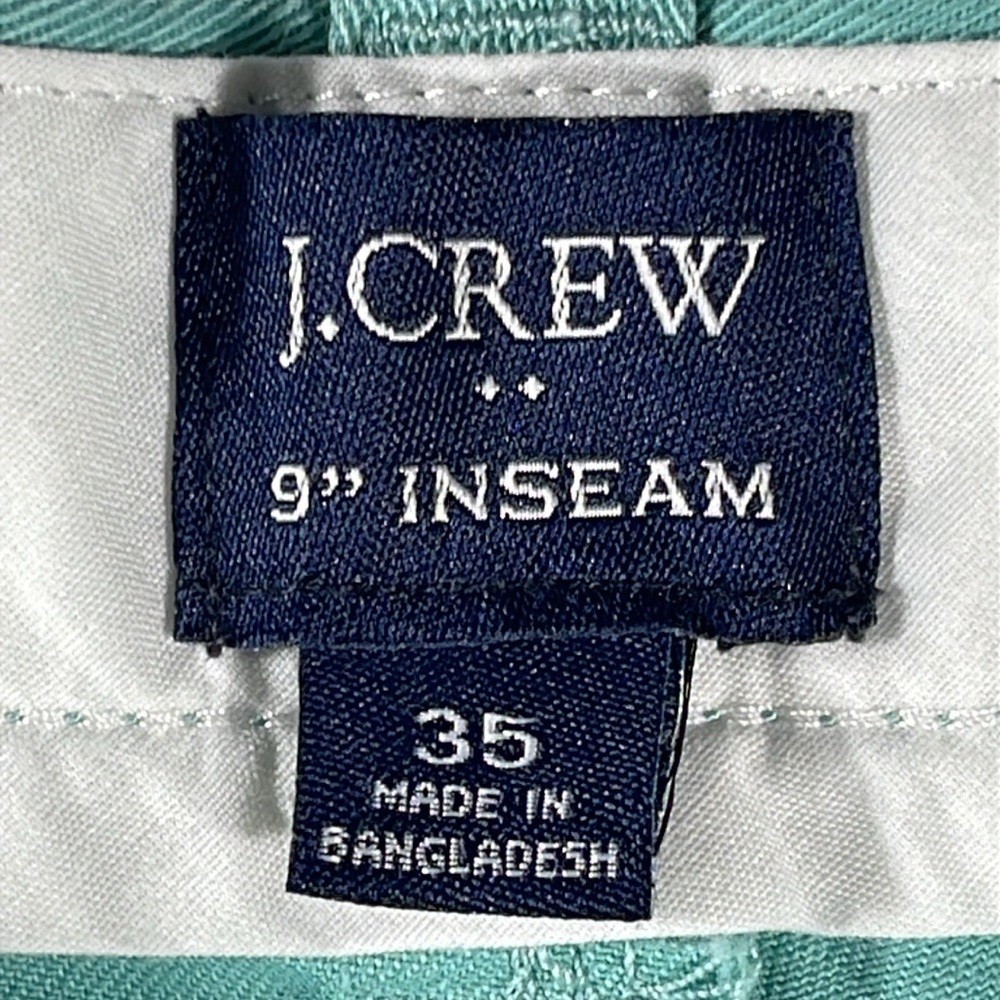 J. Crew Mens Shebert Green Basic Flat Front 9" In… - image 4